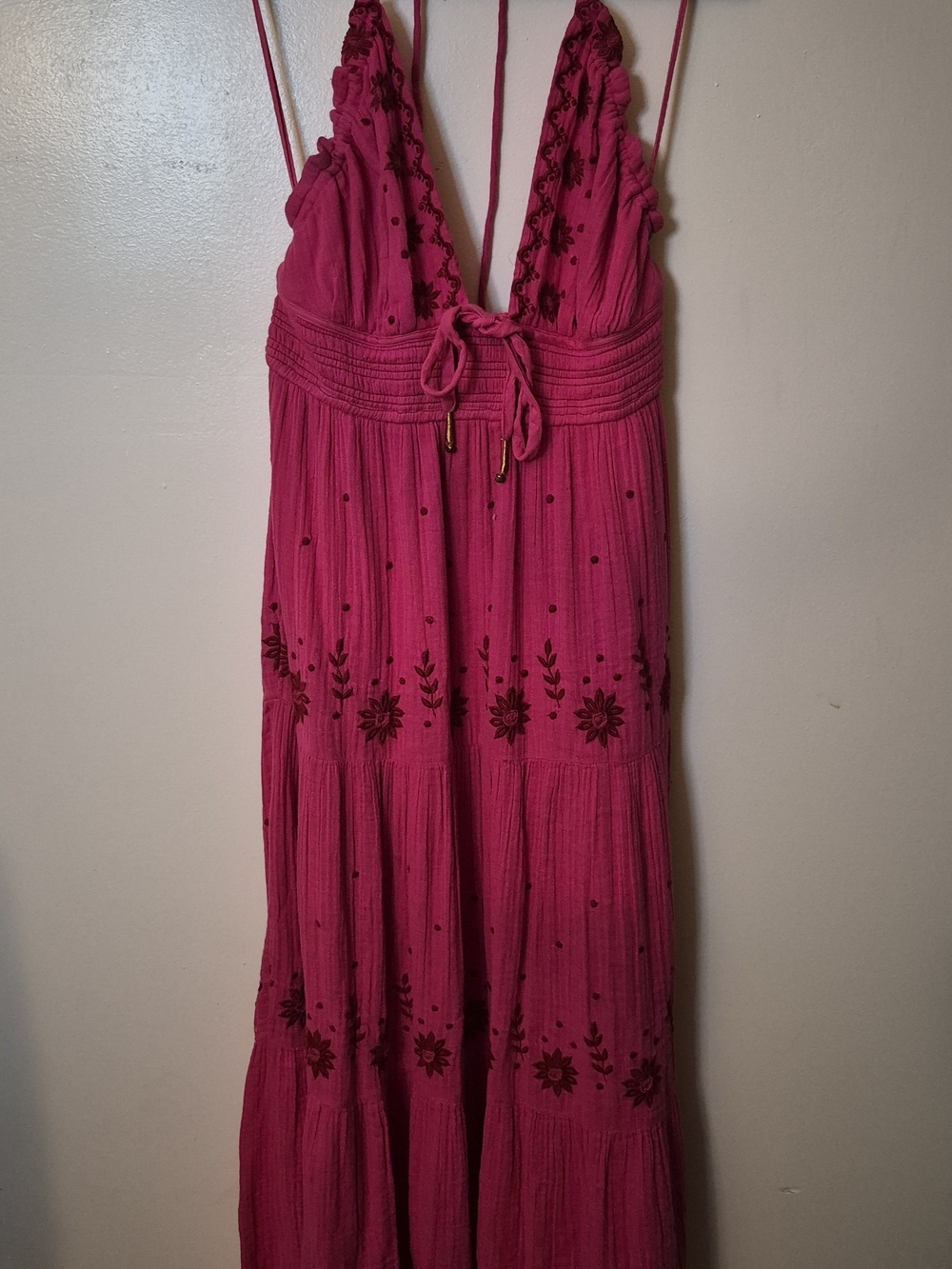 Free People Real Love Boho Floral Halter Maxi Dress